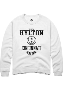 Tineya Hylton  Rally Cincinnati Bearcats Mens White NIL Sport Icon Long Sleeve Crew Sweatshirt