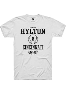 Tineya Hylton  Cincinnati Bearcats White Rally NIL Sport Icon Short Sleeve T Shirt