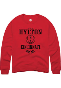 Tineya Hylton  Rally Cincinnati Bearcats Mens Red NIL Sport Icon Long Sleeve Crew Sweatshirt