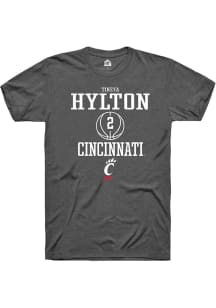 Tineya Hylton  Cincinnati Bearcats Dark Grey Rally NIL Sport Icon Short Sleeve T Shirt