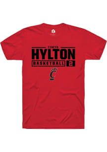 Tineya Hylton  Cincinnati Bearcats Red Rally NIL Stacked Box Short Sleeve T Shirt