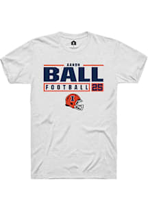 Aaron Ball  Illinois Fighting Illini White Rally NIL Stacked Box Short Sleeve T Shirt