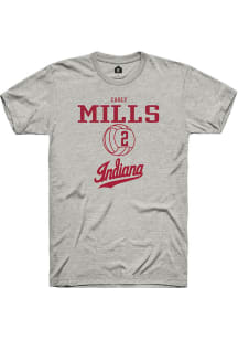 Carly Mills Ash Indiana Hoosiers NIL Sport Icon Short Sleeve T Shirt