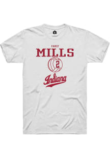 Carly Mills White Indiana Hoosiers NIL Sport Icon Short Sleeve T Shirt