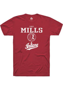 Carly Mills Red Indiana Hoosiers NIL Sport Icon Short Sleeve T Shirt