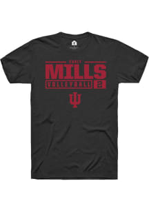 Carly Mills  Indiana Hoosiers NIL Stacked Box Short Sleeve T Shirt