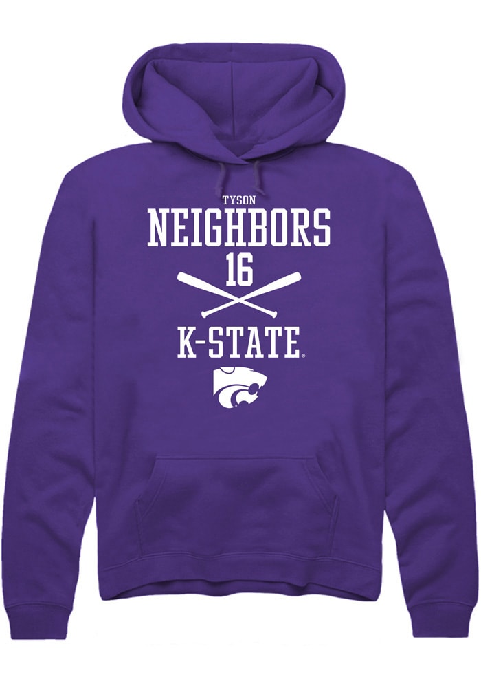 Tyson Neighbors Rally K-State Wildcats Mens Purple NIL Sport Icon Long Sleeve Hoodie