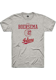 Ella Boersema  Indiana Hoosiers Ash Rally NIL Sport Icon Short Sleeve T Shirt