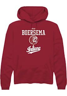 Ella Boersema  Rally Indiana Hoosiers Mens Red NIL Sport Icon Long Sleeve Hoodie