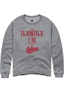 Sade Ilawole Rally Mens Graphite Indiana Hoosiers NIL Sport Icon Crew Sweatshirt