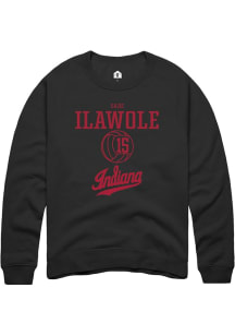 Sade Ilawole Rally Mens Black Indiana Hoosiers NIL Sport Icon Crew Sweatshirt