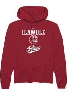 Sade Ilawole Rally Mens Red Indiana Hoosiers NIL Sport Icon Hooded Sweatshirt