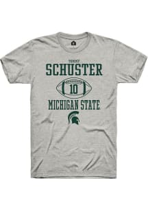 Tommy Schuster  Michigan State Spartans Ash Rally NIL Sport Icon Short Sleeve T Shirt