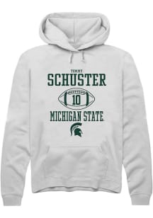 Tommy Schuster  Rally Michigan State Spartans Mens White NIL Sport Icon Long Sleeve Hoodie