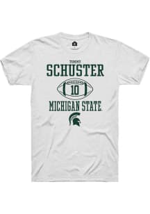 Tommy Schuster  Michigan State Spartans White Rally NIL Sport Icon Short Sleeve T Shirt