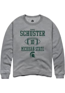 Tommy Schuster  Rally Michigan State Spartans Mens Graphite NIL Sport Icon Long Sleeve Crew Sweats..