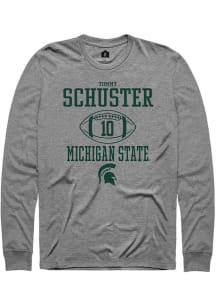 Tommy Schuster  Michigan State Spartans Graphite Rally NIL Sport Icon Long Sleeve T Shirt