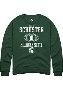 Tommy Schuster  Rally Michigan State Spartans Mens Green NIL Sport Icon Long Sleeve Crew Sweatshir..