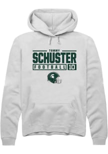 Tommy Schuster  Rally Michigan State Spartans Mens White NIL Stacked Box Long Sleeve Hoodie