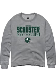 Tommy Schuster  Rally Michigan State Spartans Mens Graphite NIL Stacked Box Long Sleeve Crew Sweat..