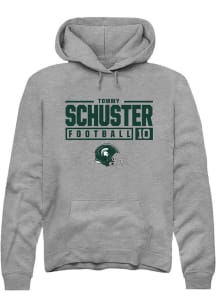 Tommy Schuster  Rally Michigan State Spartans Mens Graphite NIL Stacked Box Long Sleeve Hoodie