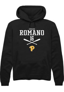 Adriana Romano Rally Mens Black Pitt Panthers NIL Sport Icon Hooded Sweatshirt