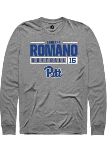 Adriana Romano Rally Mens Graphite Pitt Panthers NIL Stacked Box Tee