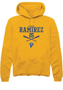 Amanda Ramirez Rally Mens Gold Pitt Panthers NIL Sport Icon Hooded Sweatshirt