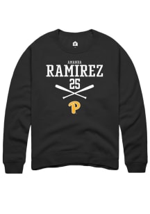 Amanda Ramirez Rally Mens Black Pitt Panthers NIL Sport Icon Crew Sweatshirt