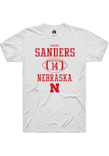 Amare Sanders  Nebraska Cornhuskers White Rally NIL Sport Icon Short Sleeve T Shirt