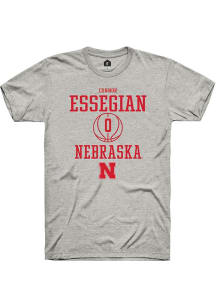 Connor Essegian Ash Nebraska Cornhuskers NIL Sport Icon Short Sleeve T Shirt