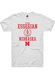 Connor Essegian White Nebraska Cornhuskers NIL Sport Icon Short Sleeve T Shirt