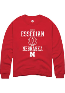 Connor Essegian Rally Mens Red Nebraska Cornhuskers NIL Sport Icon Crew Sweatshirt