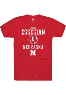 Connor Essegian Red Nebraska Cornhuskers NIL Sport Icon Short Sleeve T Shirt