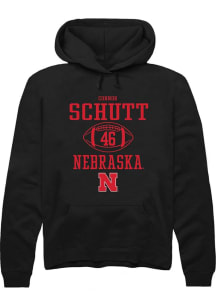 Connor Schutt Rally Mens Black Nebraska Cornhuskers NIL Sport Icon Hooded Sweatshirt