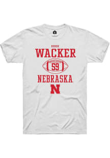 Derek Wacker White Nebraska Cornhuskers NIL Sport Icon Short Sleeve T Shirt