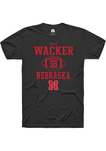 Derek Wacker Black Nebraska Cornhuskers NIL Sport Icon Short Sleeve T Shirt
