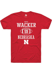 Derek Wacker Red Nebraska Cornhuskers NIL Sport Icon Short Sleeve T Shirt