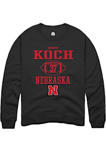Kamdyn Koch  Rally Nebraska Cornhuskers Mens Black NIL Sport Icon Long Sleeve Crew Sweatshirt