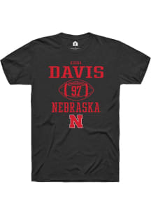 Keona Davis Black Nebraska Cornhuskers NIL Sport Icon Short Sleeve T Shirt