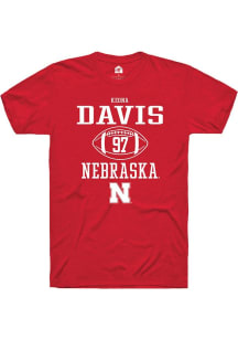 Keona Davis Red Nebraska Cornhuskers NIL Sport Icon Short Sleeve T Shirt