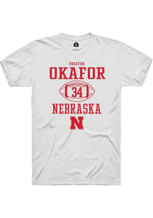 Preston Okafor White Nebraska Cornhuskers NIL Sport Icon Short Sleeve T Shirt