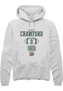 Delaney Crawford  Rally Ohio Bobcats Mens White NIL Sport Icon Long Sleeve Hoodie