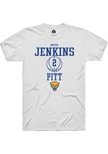 Amiya Jenkins White Pitt Panthers NIL Sport Icon Short Sleeve T Shirt