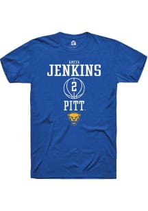 Amiya Jenkins Blue Pitt Panthers NIL Sport Icon Short Sleeve T Shirt