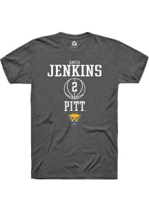 Amiya Jenkins Dark Grey Pitt Panthers NIL Sport Icon Short Sleeve T Shirt