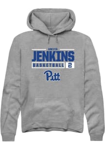 Amiya Jenkins Rally Mens Graphite Pitt Panthers NIL Stacked Box Hooded Sweatshirt