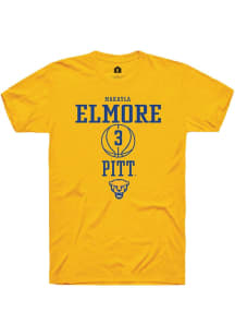 MaKayla Elmore Gold Pitt Panthers NIL Sport Icon Short Sleeve T Shirt
