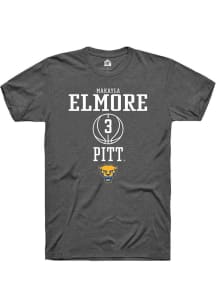 MaKayla Elmore Dark Grey Pitt Panthers NIL Sport Icon Short Sleeve T Shirt