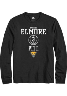 MaKayla Elmore Rally Mens Black Pitt Panthers NIL Sport Icon Tee